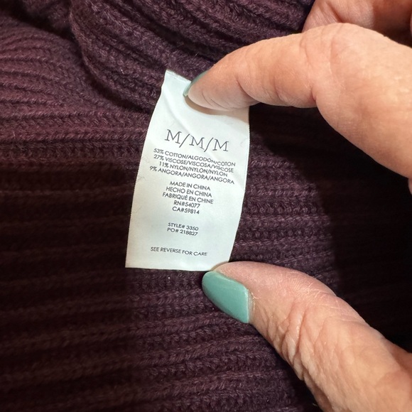 CAbi Burgundy Ribbed Cardigan - Picture 4 of 7